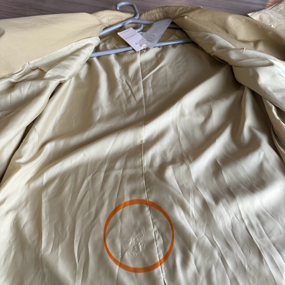 Commence // Buttery Mustard Trench Coat Size S - Picture 8 of 9